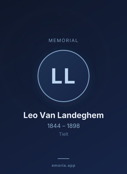 Memorial portrait of Leo Van Landeghem