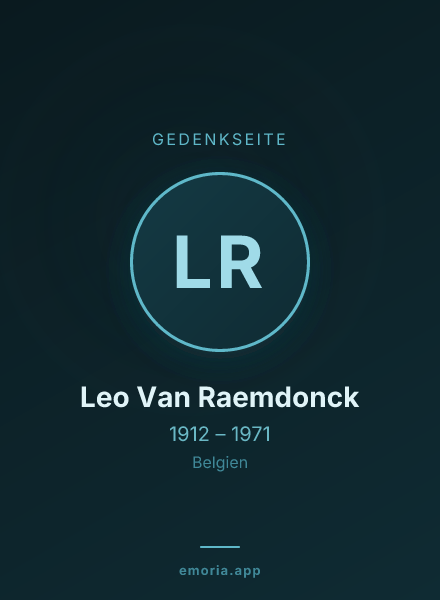 Gedenkportrait von Leo Van Raemdonck
