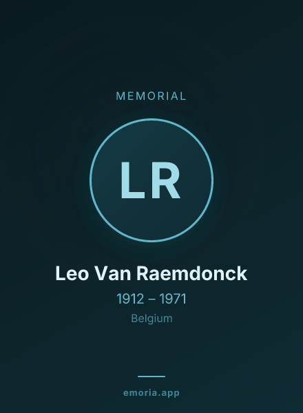 Memorial portrait of Leo Van Raemdonck