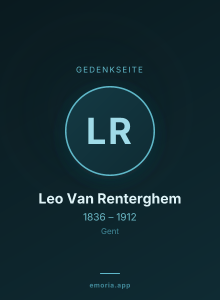 Gedenkportrait von Leo Van Renterghem