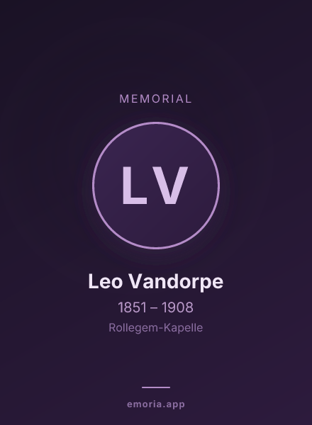 Memorial portrait of Leo Vandorpe