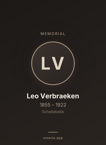 Memorial portrait of Leo Verbraeken