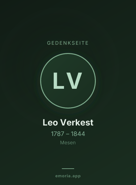 Gedenkportrait von Leo Verkest