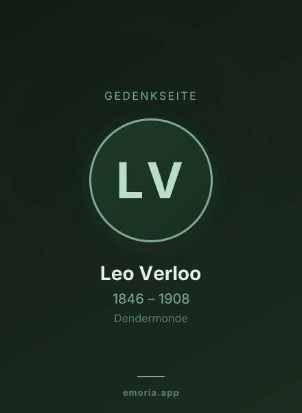 Gedenkportrait von Leo Verloo