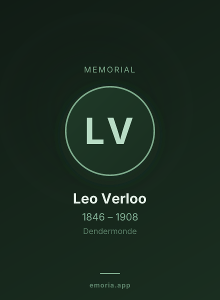 Memorial portrait of Leo Verloo