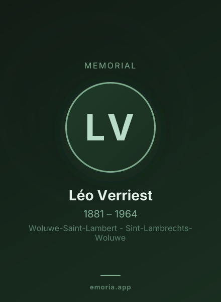Memorial portrait of Léo Verriest