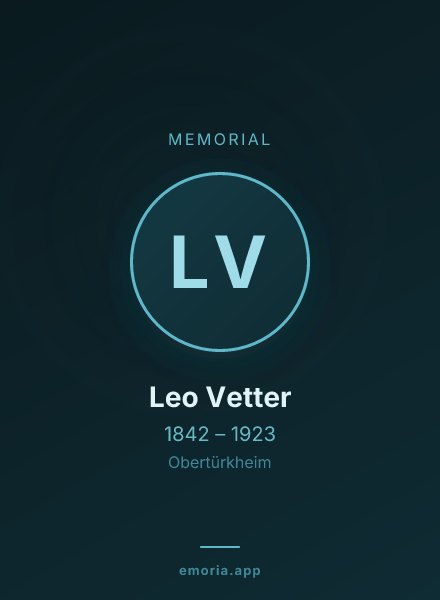 Memorial portrait of Leo Vetter
