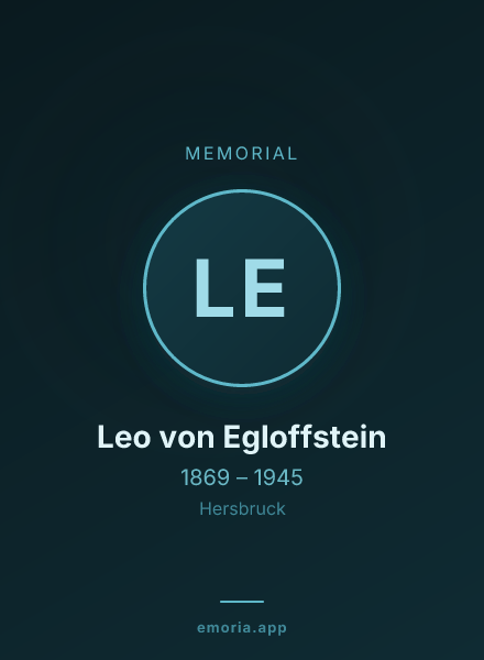 Memorial portrait of Leo von Egloffstein