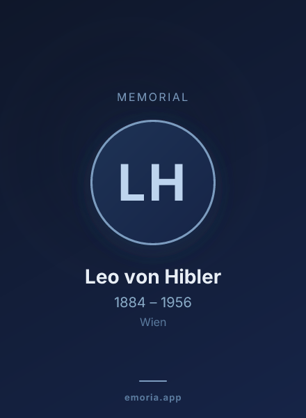 Memorial portrait of Leo von Hibler