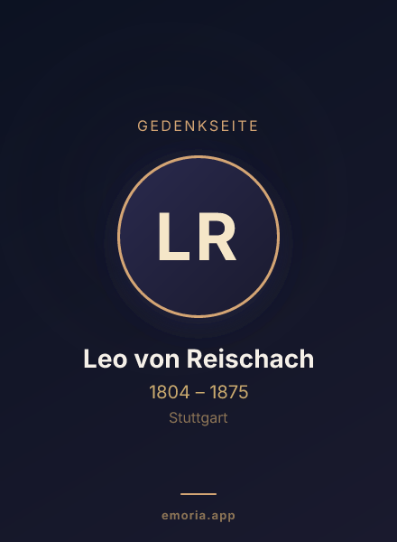 Gedenkportrait von Leo von Reischach