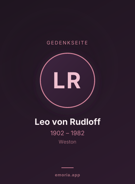 Gedenkportrait von Leo von Rudloff