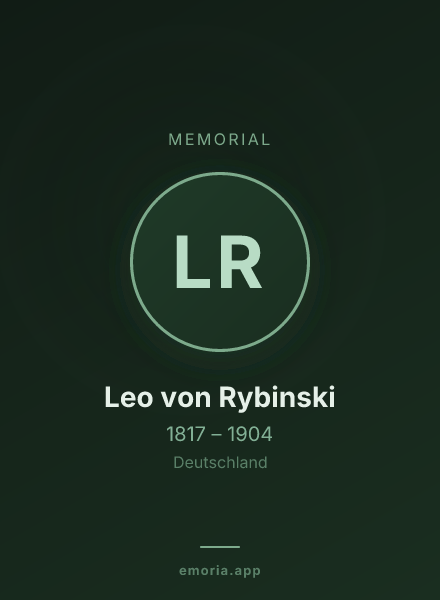 Memorial portrait of Leo von Rybinski