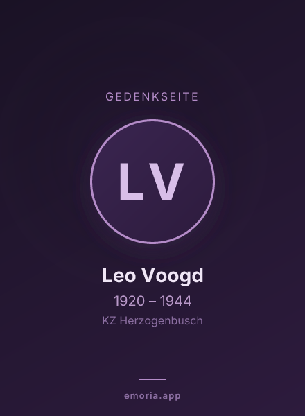 Gedenkportrait von Leo Voogd
