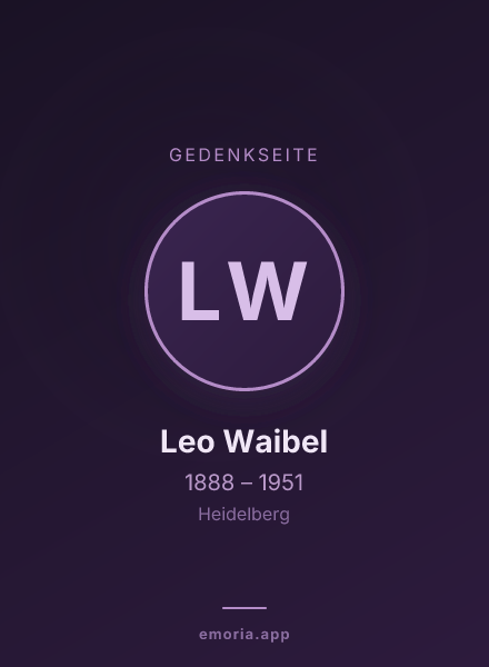 Gedenkportrait von Leo Waibel