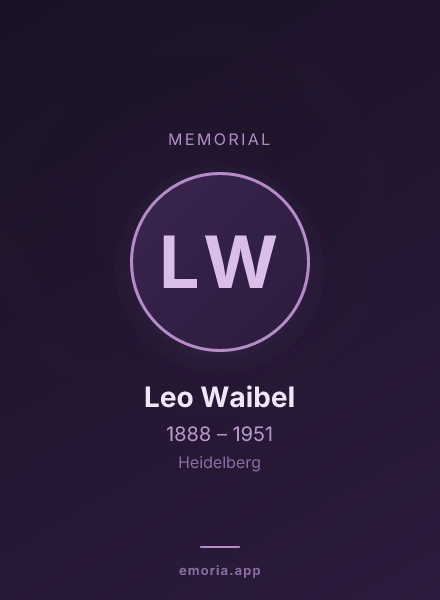 Memorial portrait of Leo Waibel