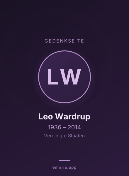 Gedenkportrait von Leo Wardrup