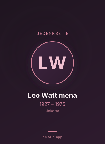 Gedenkportrait von Leo Wattimena
