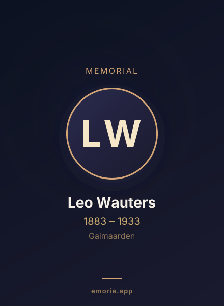 Memorial portrait of Leo Wauters