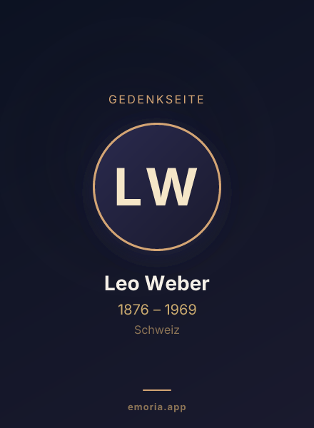 Gedenkportrait von Leo Weber