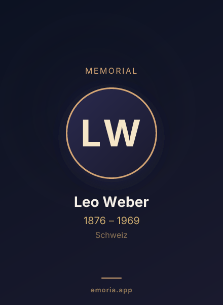 Memorial portrait of Leo Weber
