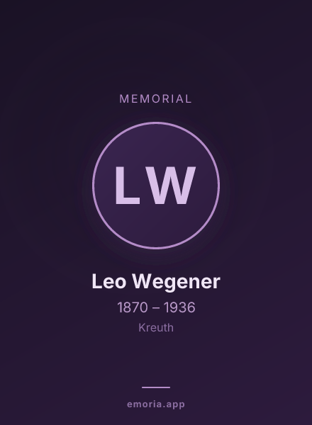 Memorial portrait of Leo Wegener