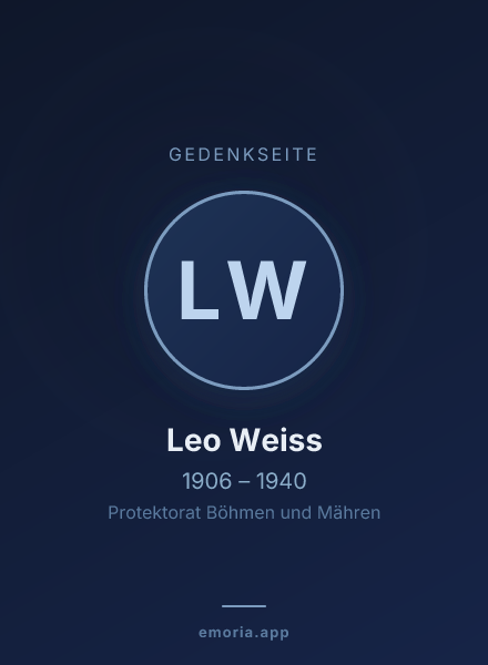 Gedenkportrait von Leo Weiss