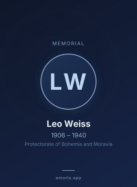 Memorial portrait of Leo Weiss