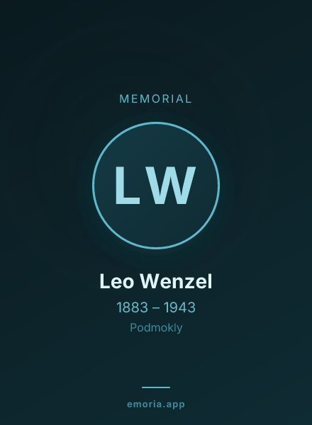 Memorial portrait of Leo Wenzel