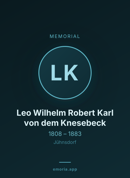 Memorial portrait of Leo Wilhelm Robert Karl von dem Knesebeck