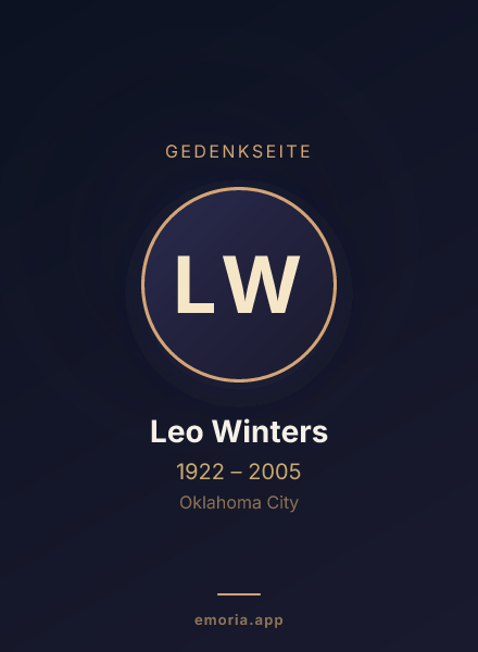 Gedenkportrait von Leo Winters