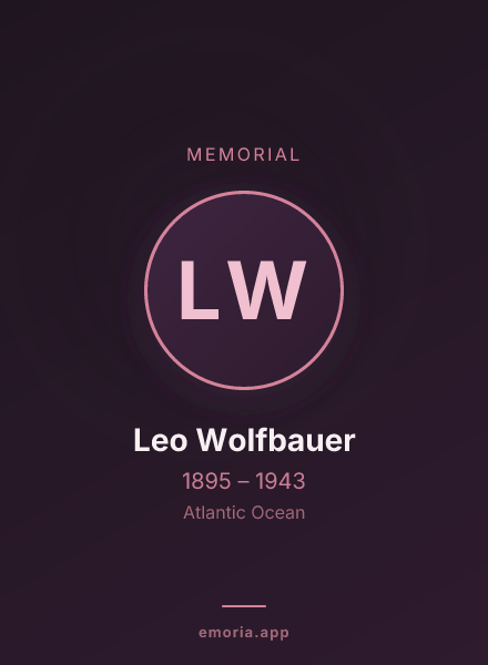 Memorial portrait of Leo Wolfbauer