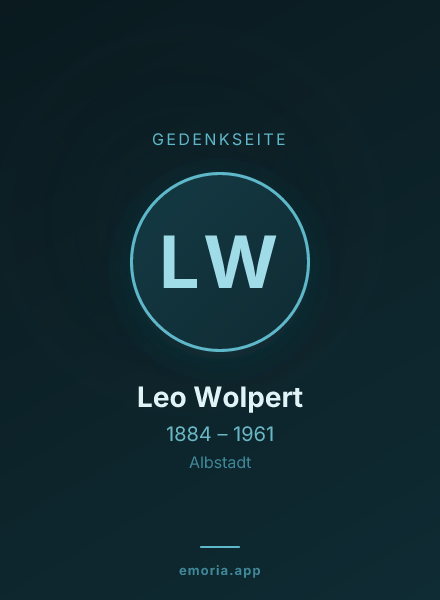 Gedenkportrait von Leo Wolpert