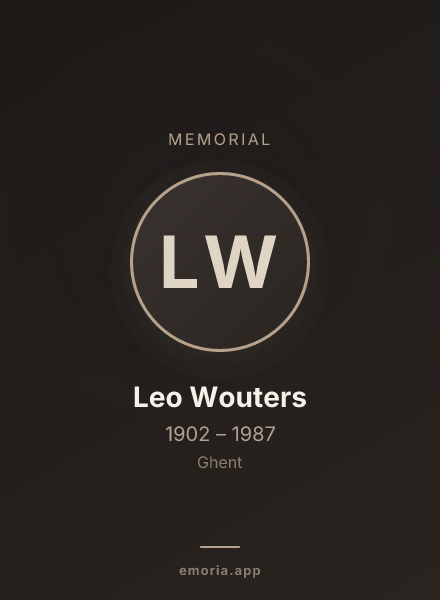 Memorial portrait of Leo Wouters