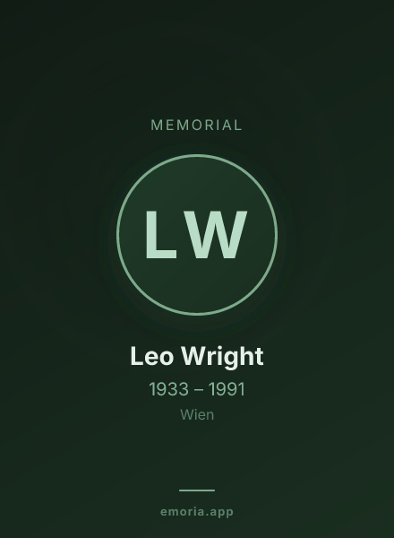 Memorial portrait of Leo Wright