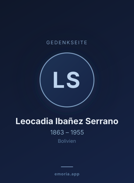 Gedenkportrait von Leocadia Ibañez Serrano