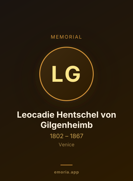 Memorial portrait of Leocadie Hentschel von Gilgenheimb