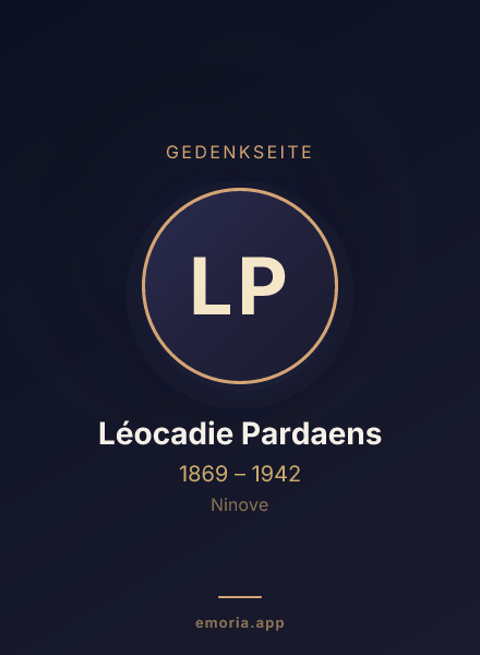 Gedenkportrait von Léocadie Pardaens
