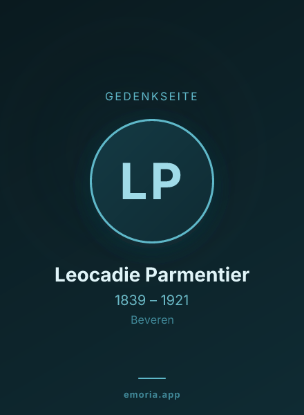 Gedenkportrait von Leocadie Parmentier