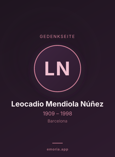 Gedenkportrait von Leocadio Mendiola Núñez