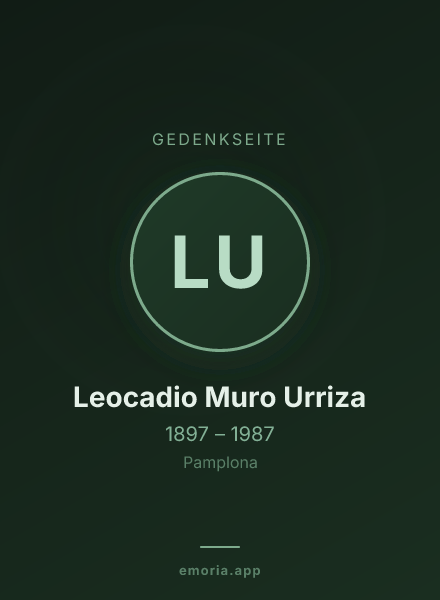 Gedenkportrait von Leocadio Muro Urriza