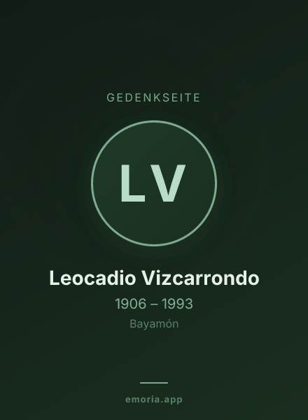 Gedenkportrait von Leocadio Vizcarrondo