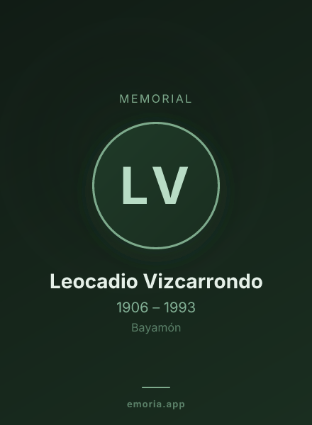 Memorial portrait of Leocadio Vizcarrondo