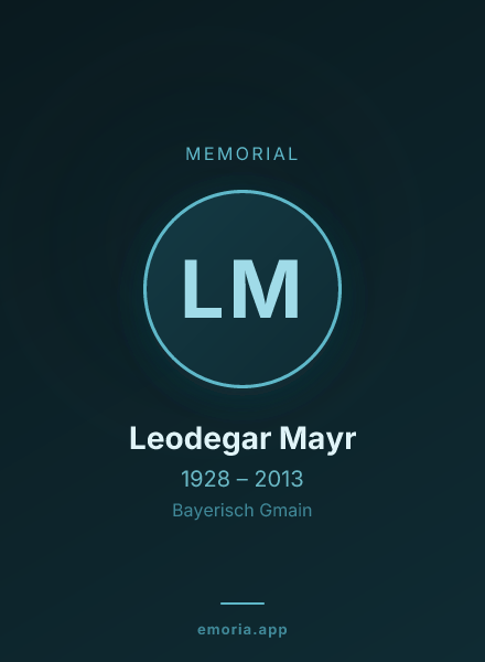 Memorial portrait of Leodegar Mayr
