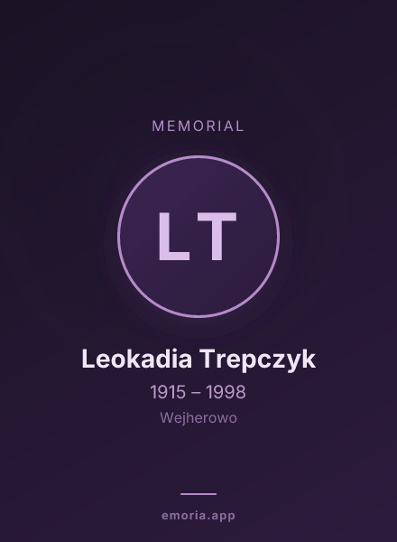 Memorial portrait of Leokadia Trepczyk