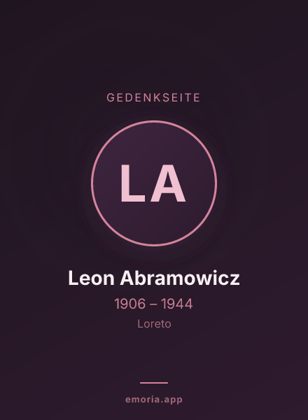 Gedenkportrait von Leon Abramowicz