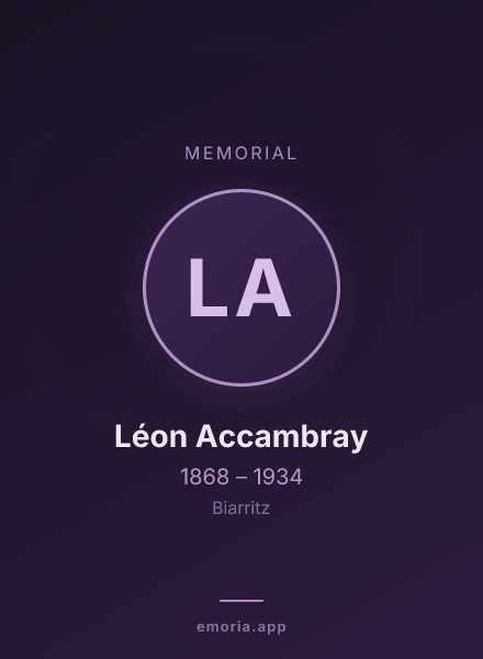 Memorial portrait of Léon Accambray