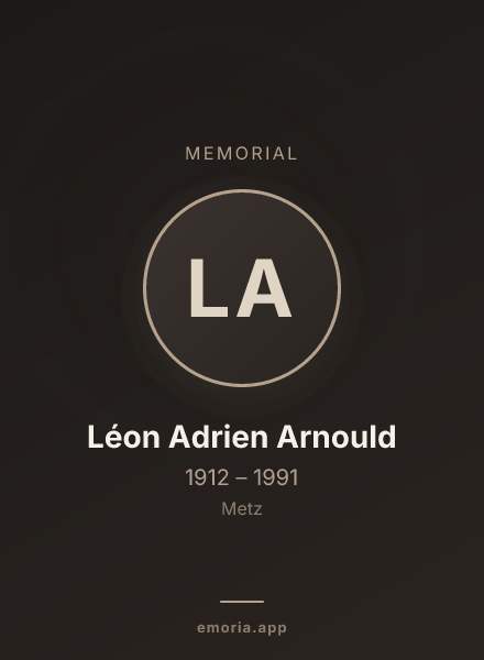 Memorial portrait of Léon Adrien Arnould