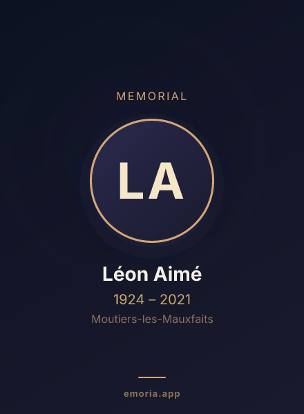 Memorial portrait of Léon Aimé