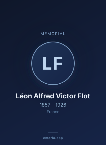 Memorial portrait of Léon Alfred Victor Flot