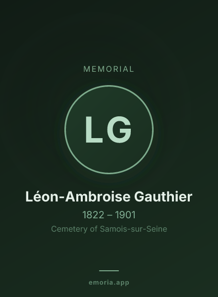 Memorial portrait of Léon-Ambroise Gauthier